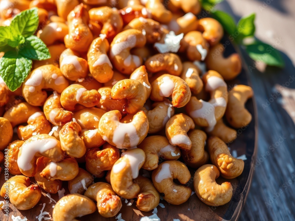 Sweet and Salty Cashews with Coconut Flakes Sweet and Salty Cashews with Coconut Flakes