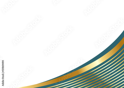 dark blue and Gold Letterhead Header Divider Template Set
