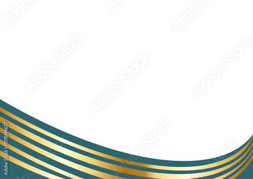 dark blue and Gold Letterhead Header Divider Template Set
