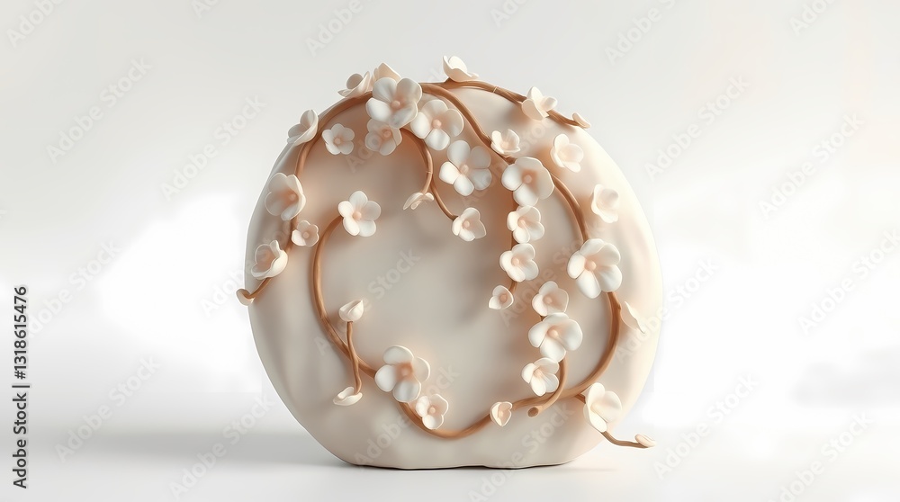 Delicate porcelain vase, adorned with floral pattern, elegant and understated. The soft lighting accentuates the intricate details of the piece, creating a sense of refinement and sophistication. Delicate porcelain vase, adorned with floral pattern, elegant and understated. The soft lighting accentuates the intricate details of the piece, creating a sense of refinement and sophistication.