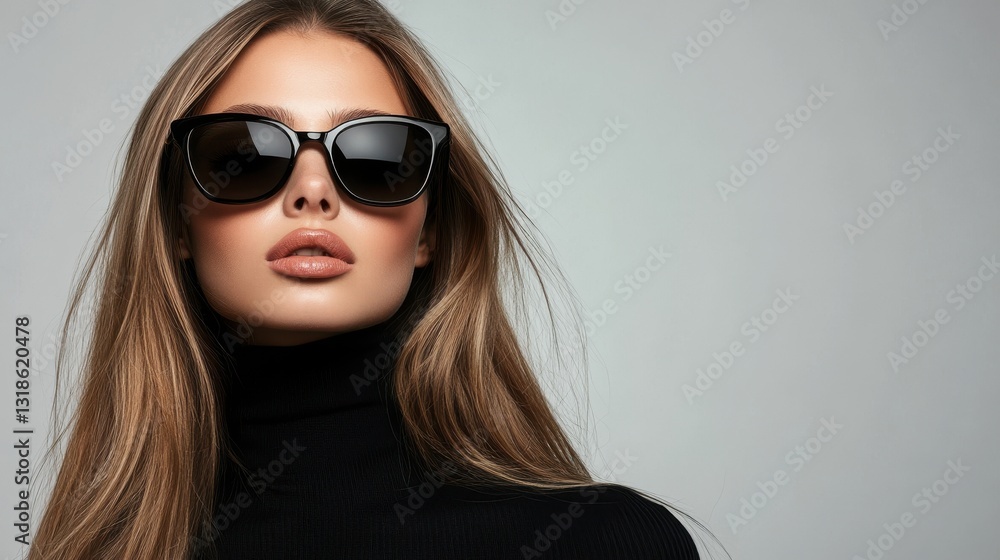 Closeup portrait of young beautiful sexy smiling hipster woman in sunglasses. Trendy positive girl going crazy. Model isolated on blue wall. Shows her tongue Closeup portrait of young beautiful sexy smiling hipster woman in sunglasses. Trendy positive girl going crazy. Model isolated on blue wall. Shows her tongue