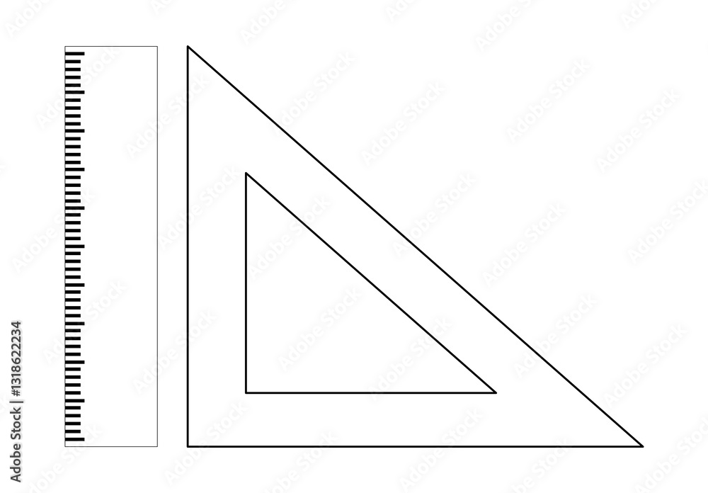 vector drawing of a ruler