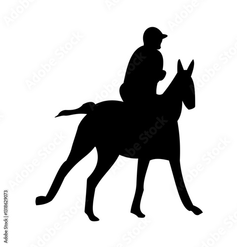 Jockey Riding Horse Silhouette
