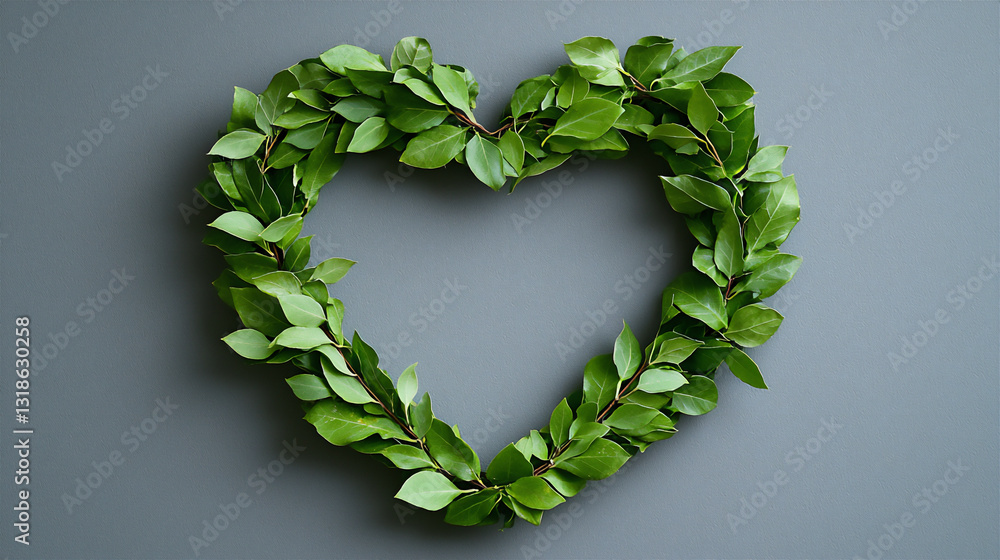 sophisticated heart-shaped leaf wreath sophisticated heart-shaped leaf wreath