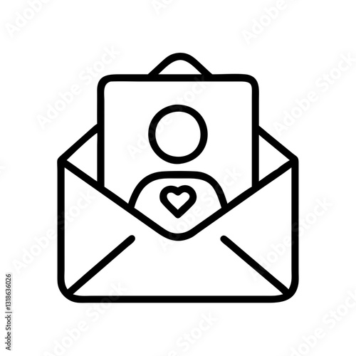 guest invitation icon, guest invitation line art - simple line art of guest invitation, perfect for guest invitation logos and icons