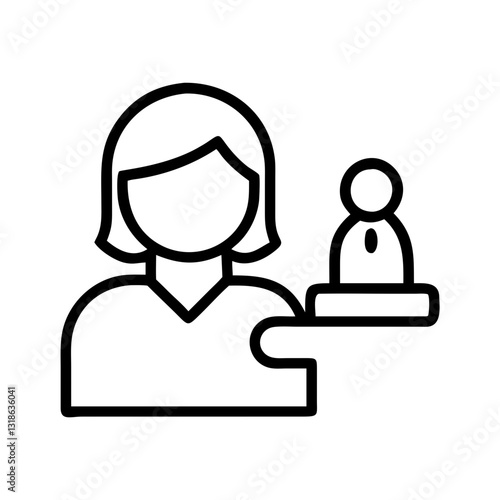 guest icon, guest line art - simple line art of guest, perfect for guest logos and icons