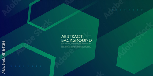 Abstract dark green gradient 3D background. Simple overlap arrow shapes pattern concept. Eps10 vector