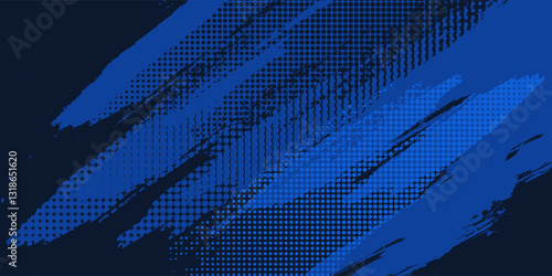 Wallpaper Mural blue color pattern gradient grunge texture background. Dots pop art comics sport style vector illustration Abstract background dark blue with modern corporate concept Torontodigital.ca