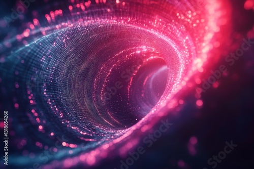 Obraz na płótnie Colorful abstract swirl pattern representing digital motion and energy in a futuristic space environment w salonie