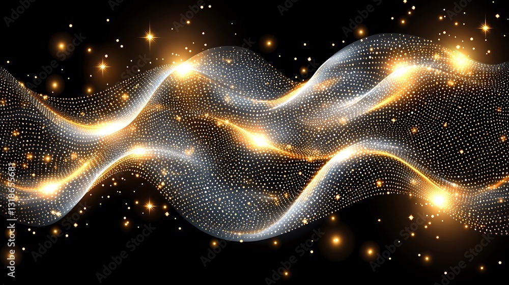 Golden Wave Abstract Background. Golden Wave Abstract Background.