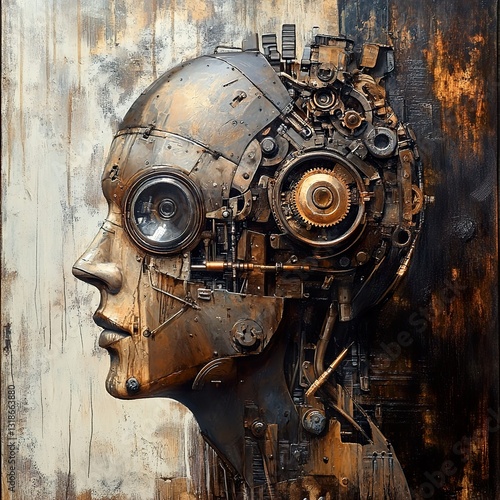 Steampunk Robot Head: A Mechanical Masterpiece