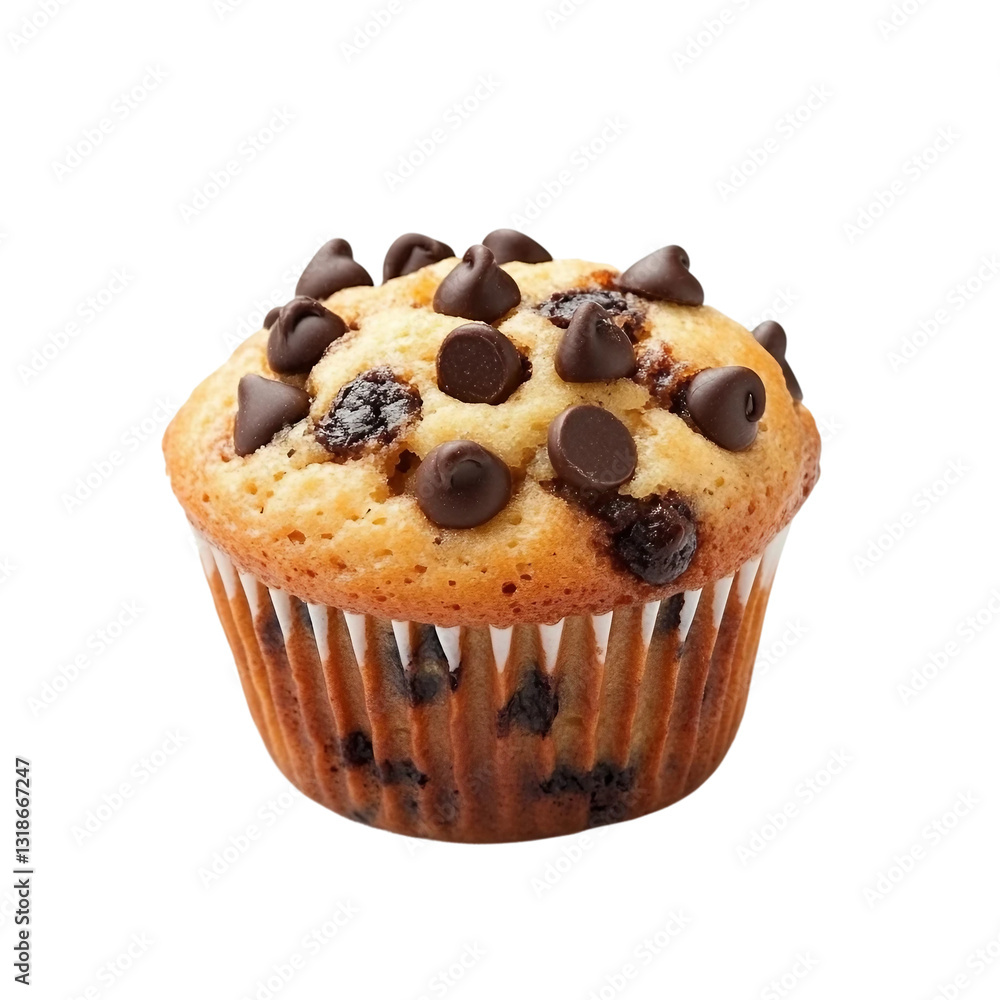 Delicious chocolate chip muffin Delicious chocolate chip muffin