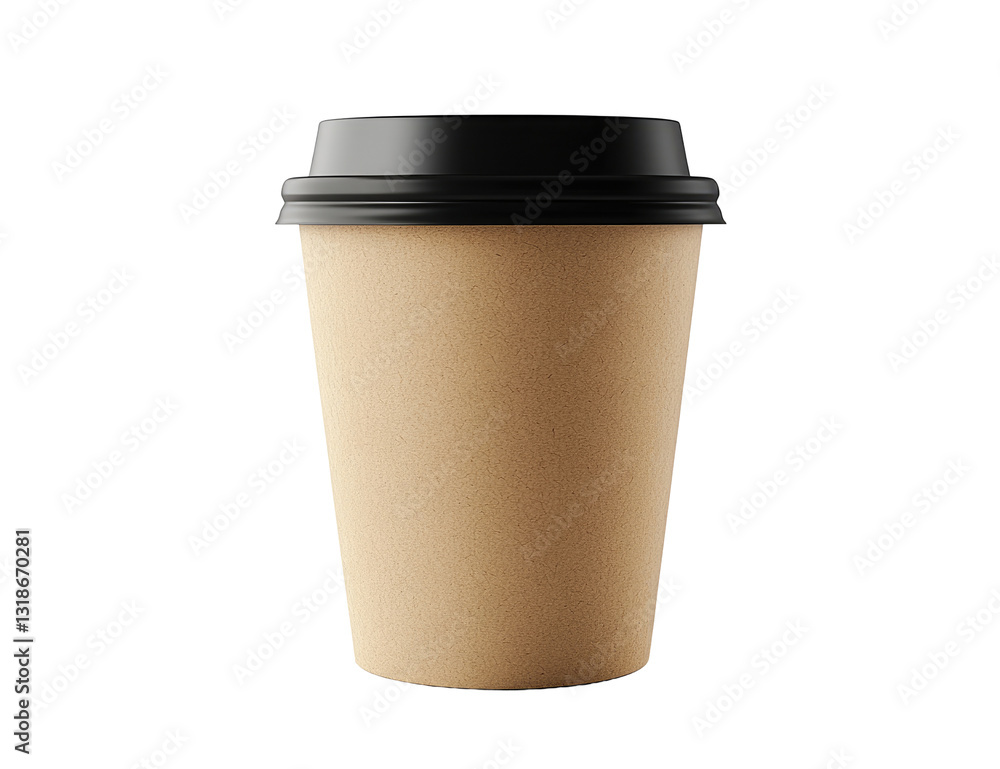 Blank disposable coffee cup mockup, studio shot Blank disposable coffee cup mockup, studio shot