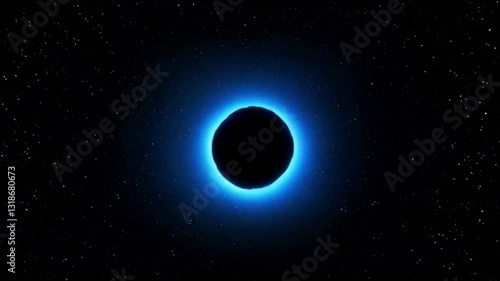 Solar eclipse background. A solar eclipse with a glare from the appearing sun. Total solar eclipse corona. Diamond Ring.