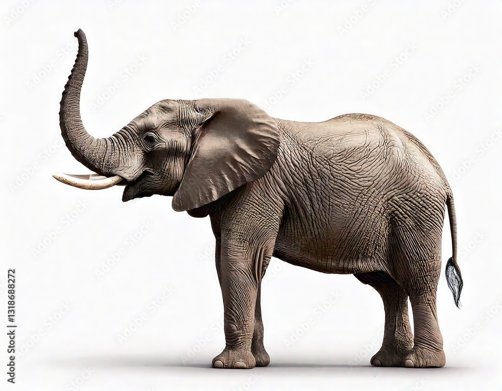 Obraz premium Majestic African Elephant: A Serene Portrait in Natural Light