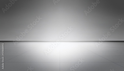 Wallpaper Mural Abstract white panorama and silver are light pattern gray with the gradient is the with floor wall metal texture. Generated image Torontodigital.ca