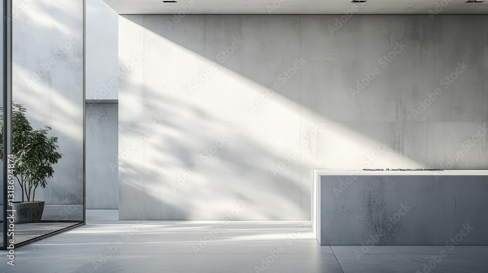 Obraz premium Sunlit Minimalist Interior Design