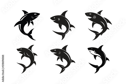 Tempest Surge Shark silhouette vector illustration