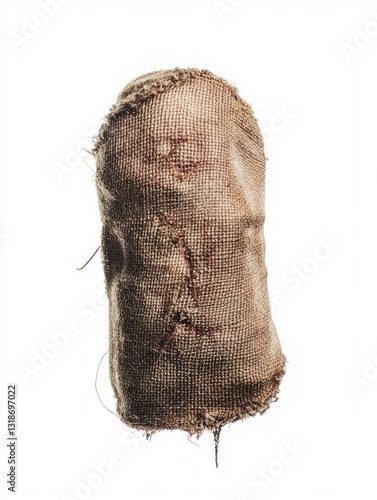 Worn Single Fabric Glove Finger With Threadbare Texture and Detail