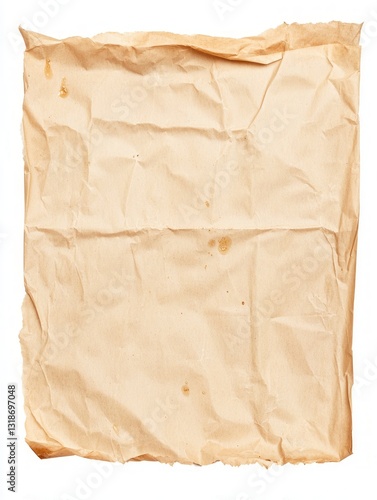 Tattered Single Sandwich Wrapper with Stains and Creases