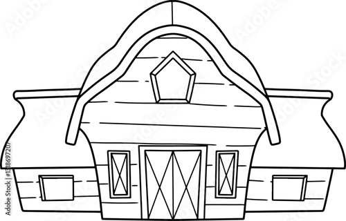 doodle farmhouse barn