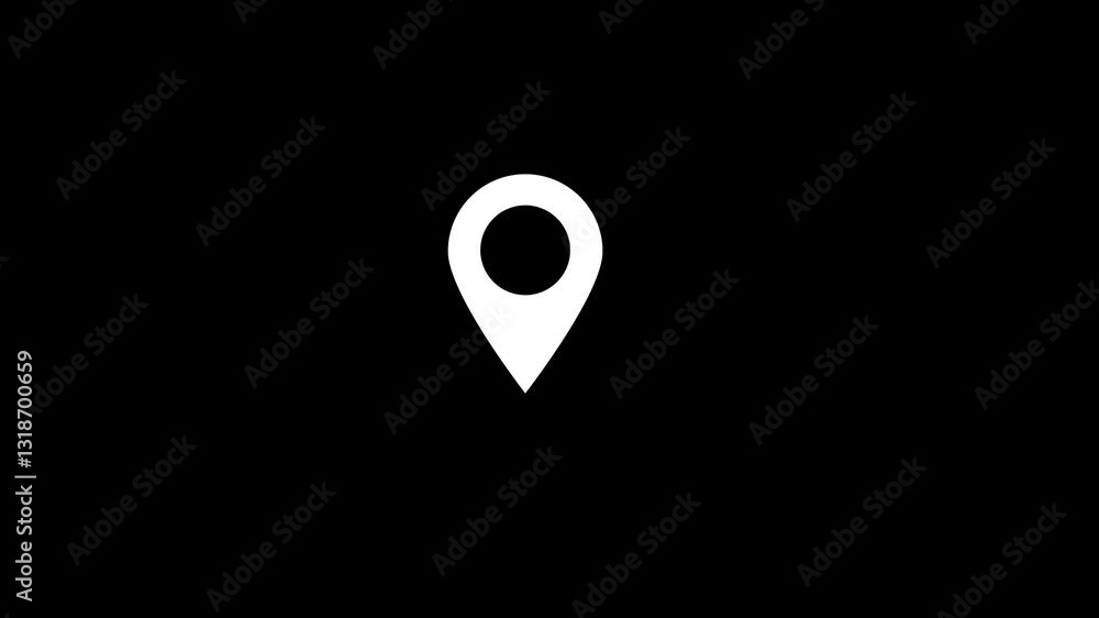 Location Pin Animation with GPS Signal and Gradient Color Background Location Pin Animation with GPS Signal and Gradient Color Background