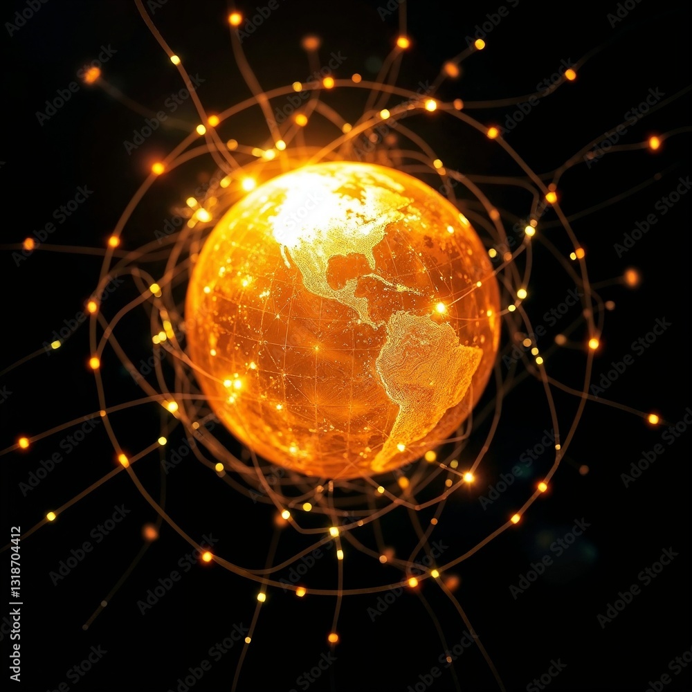 Obraz premium technological evolution, power of globe