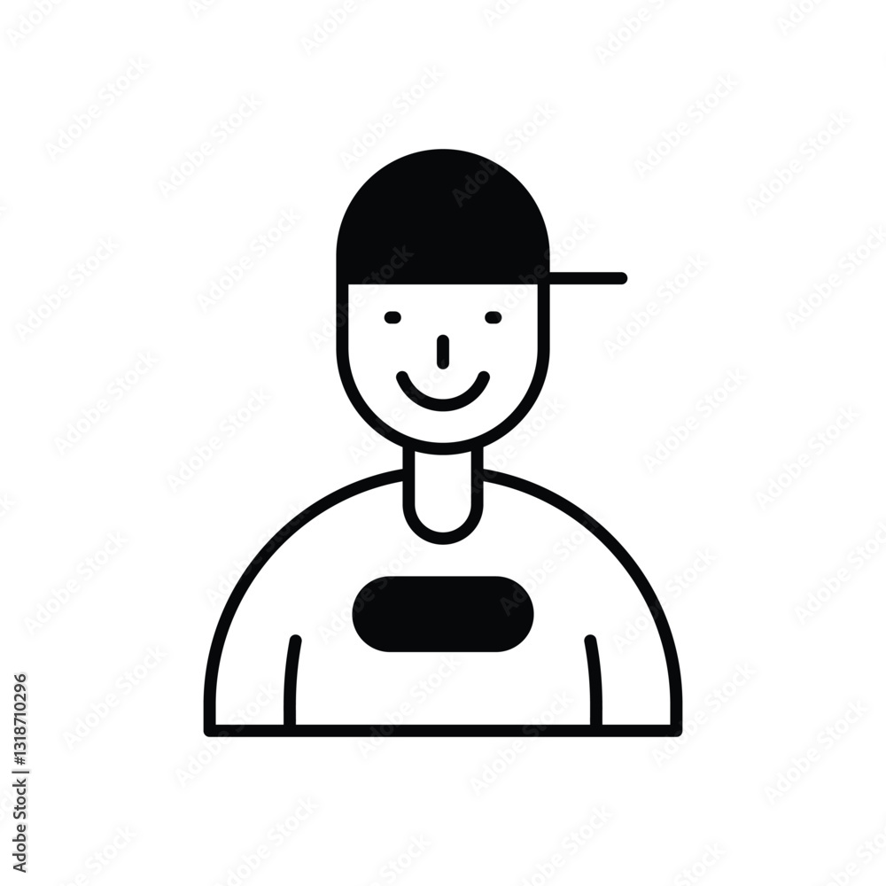 Biker Vector icon Biker Vector icon