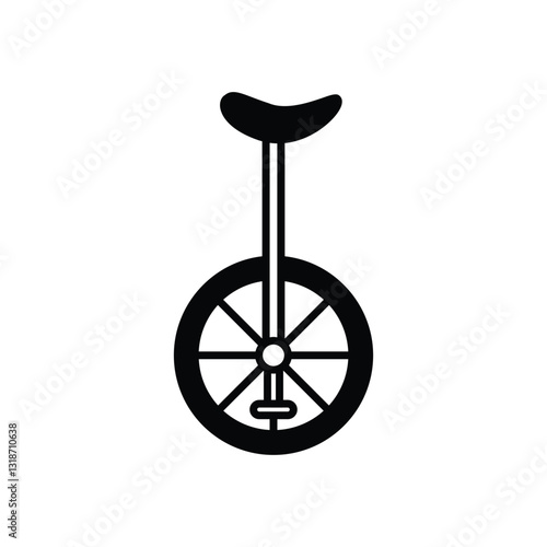 Unicycle Vector icon