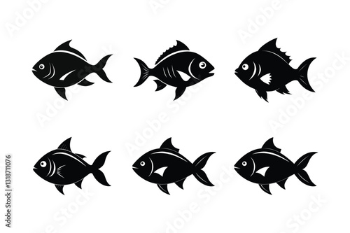 Tidewatcher Lookdown silhouette vector illustration