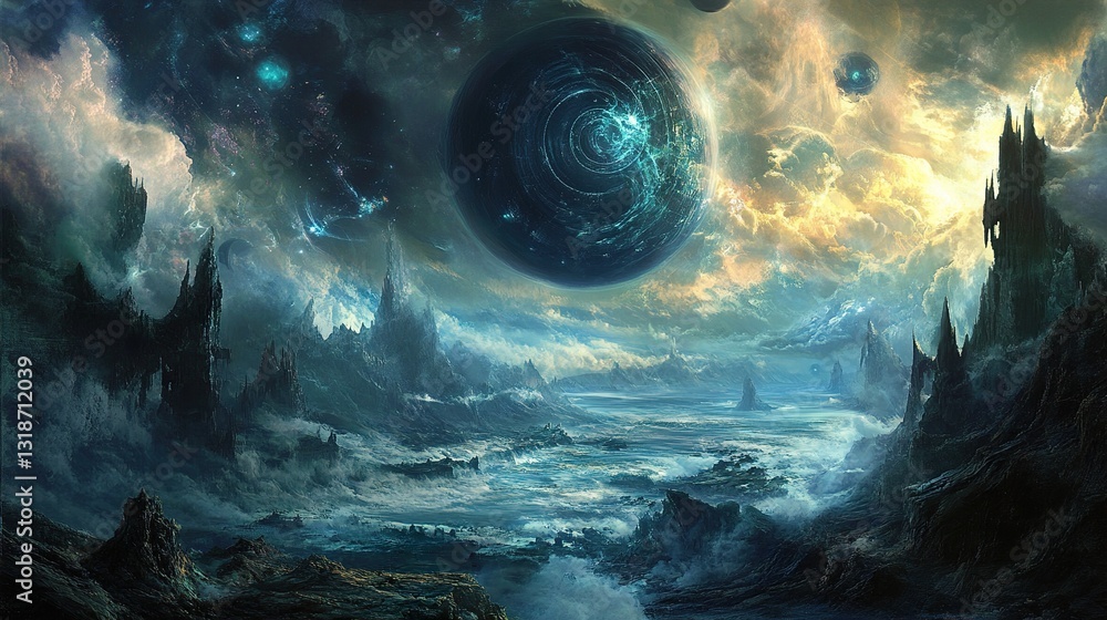 Cosmic Seascape: An Alien World's Enigmatic Beauty Cosmic Seascape: An Alien World's Enigmatic Beauty