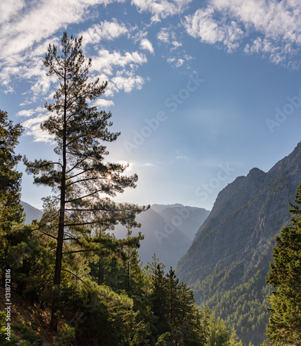 Obraz na płótnie Samaria Gorge - Entrance Viewpoint w salonie