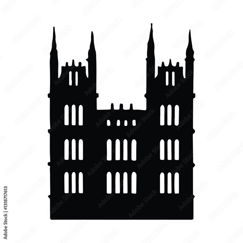 Fototapeta premium silhouette of parliament building