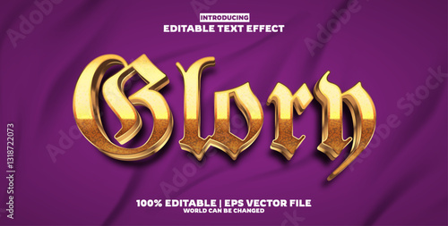 Glory editable text effect in graffiti modern trend style
