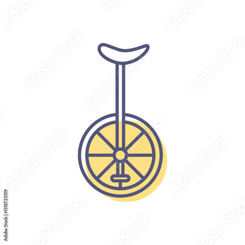 Unicycle Vector icon