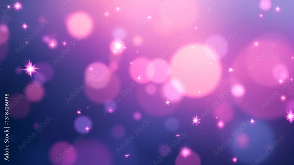Glowing Bokeh Light Effect in Soft Pink and Purple Slow Motion Glowing Bokeh Light Effect in Soft Pink and Purple Slow Motion