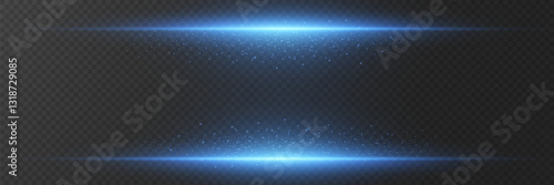 Collection of light flares and laser horizontal lines of light.