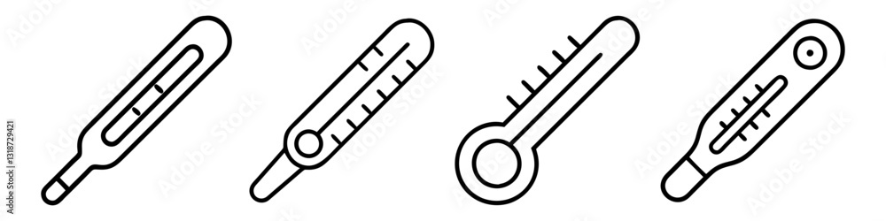 thermometer icon, thermometer line art - simple line art of thermometer, perfect for thermometer logos and icons thermometer icon, thermometer line art - simple line art of thermometer, perfect for thermometer logos and icons