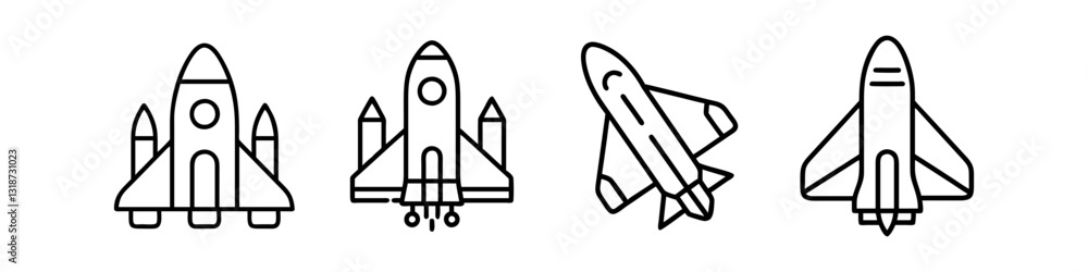 space shuttle icon, space shuttle line art - simple line art of space shuttle, perfect for space shuttle logos and icons space shuttle icon, space shuttle line art - simple line art of space shuttle, perfect for space shuttle logos and icons