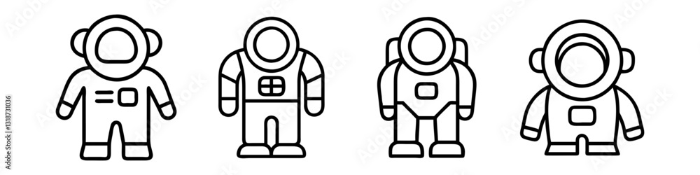 spacesuit icon, spacesuit line art - simple line art of spacesuit, perfect for spacesuit logos and icons spacesuit icon, spacesuit line art - simple line art of spacesuit, perfect for spacesuit logos and icons