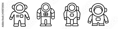 spacesuit icon, spacesuit line art - simple line art of spacesuit, perfect for spacesuit logos and icons