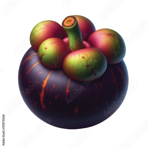 Mangosteen fruit vector