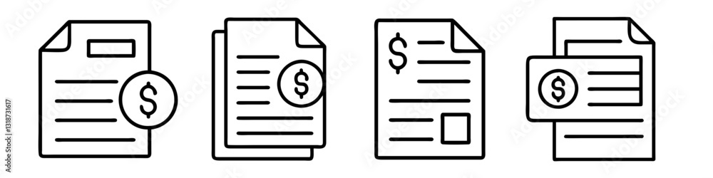 financial document icon, financial document line art - simple line art of financial document, perfect for financial document logos and icons financial document icon, financial document line art - simple line art of financial document, perfect for financial document logos and icons