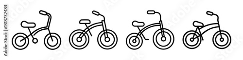 tricycle icon, tricycle line art - simple line art of tricycle, perfect for tricycle logos and icons