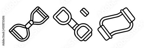 resistance band icon, resistance band line art - simple line art of resistance band, perfect for resistance band logos and icons