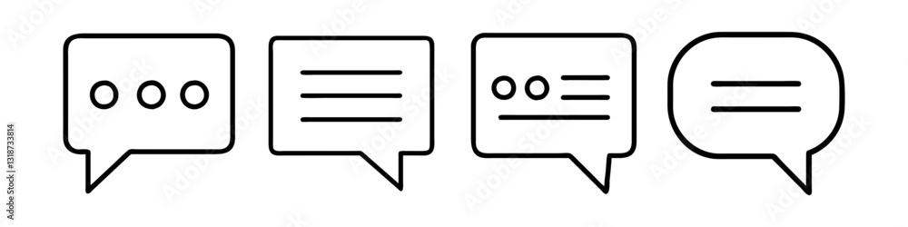 comment icon, comment line art - simple line art of comment, perfect for comment logos and icons