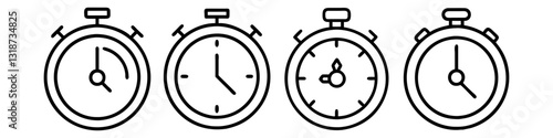 timer icon, timer line art - simple line art of timer, perfect for timer logos and icons