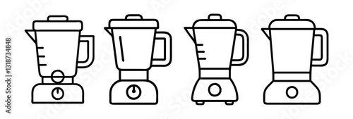 blender icon, blender line art - simple line art of blender, perfect for blender logos and icons