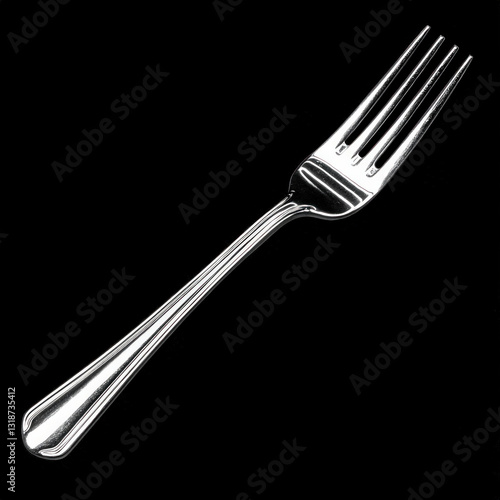fork isolated on black