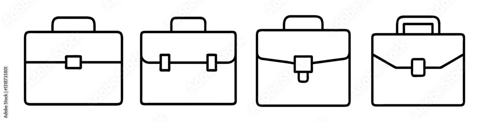 briefcase icon, briefcase line art - simple line art of briefcase, perfect for briefcase logos and icons briefcase icon, briefcase line art - simple line art of briefcase, perfect for briefcase logos and icons